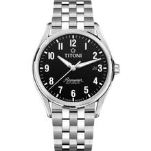 Titoni Airmaster Date Analog Dial Color Black Men Watch 83906 S-699