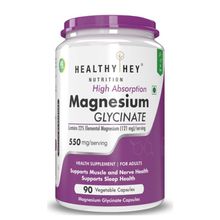 HealthyHey Nutrition High Absorption Magnesium Glycinate - Veg Capsules
