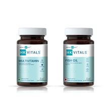 HealthKart Hk Vitals Fish Oil With Omega 3 And Multivitamin Combo, For Men And Women