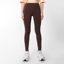 Aastey Evergreen Ankle 7/8 Length Leggings for Women Coffee Brown