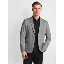 Arrow Grey Notch Lapel Collar Knit Blazer