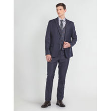 Arrow Blue Reversible Waistcoat Regular Fit Suit (Set of 3)