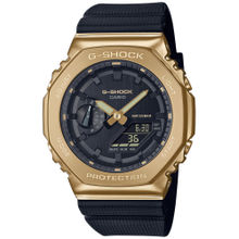 Casio G-Shock G-Steel GM-2100G-1A9DR Gold Ip Analog-Digital Dial Black Resin Strap Men'S Watch G1278