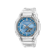 Casio G-SHOCK Men Analog + Digital Blue Dial Octagon Shape Watch GA-2100BM-7A2DR-(M)