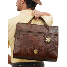 Hidesign Fort Worth 03 Brown Men's Briefcase - (31.5 X 8 X 38 Cms) (L)
