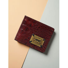 Hidesign Maroon Genuine Leather Mens Bifold Wallet