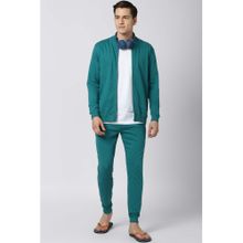 Peter England Men Green T Shirt And Joggers (Set of 2)