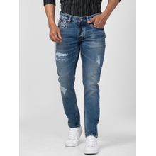 Spykar Blue Low Rise Skinny Fit Jeans for Men