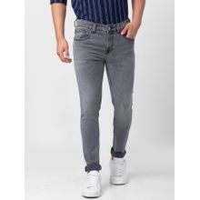 Spykar Grey Low Rise Super Slim Fit Jeans for Men