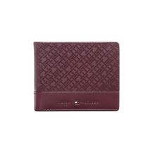 Tommy Hilfiger Men Serres RFID Protection Leather Wallet - Maroon