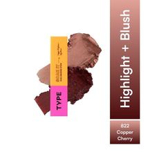 Type Beauty 2 In 1 Blush + Highlighter Stick with Squalane For Dry Skin