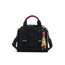 Aldo Eviecarry Womens Black Satchel with Detachable Strap and Key Pouch