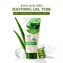 The Face Shop Jeju Aloe Fresh Soothing Gel Tube, Pure Non Sticky Aloe Gel For Body, Face & Hair