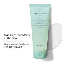 The Face Shop Tea Tree Gel Cleanser - Korean Face Wash with AHA, Salicylic Acid (BHA) & PHA for Acne