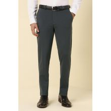 Allen Solly Men Grey Textured Formal Trousers