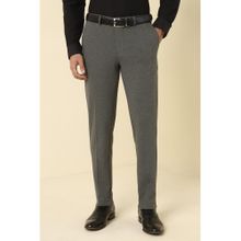 Allen Solly Men Grey Textured Formal Trousers