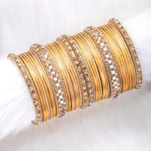Peora Gold Plated Yellow Metal Chuda Chura Bangle Set Indian Fashion Jewellery (2.6) (PF51B36Y)