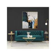 Claymint Seabrook Three Seater Teal Sofa