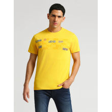 Pepe Jeans Yellow Vasco Brand Carrier Printed T-Shirt