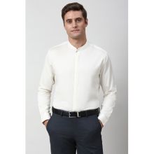 Peter England Men Off White Slim Fit Full Sleeves Formal Shirt