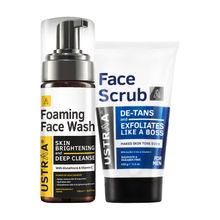 Ustraa Foaming Face Wash For Skin Brightening & De Tan Face Scrub