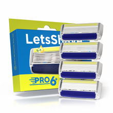 LetsShave Pro 6 Plus Razor Blades (Pack of 4)
