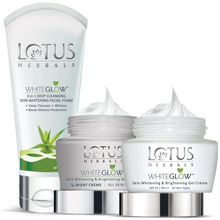Lotus Herbals WhiteGlow Day & Night Pack With WhiteGlow 3-in-1 Skin Whitening Free Face Wash Worth Rs.295
