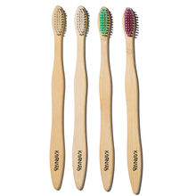 Kayanara Natural Bamboo Toothbrush - Pack Of 4 (Colour May Vary)