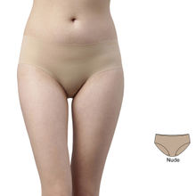 Enamor Women's Quick Dry Full Coverage & Mid Waist Hipster Panties - Nude