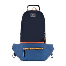 Monkey Troopers Unisex Convertible Backpack Banger - Navy-Black