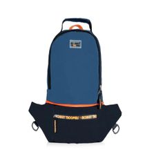 Monkey Troopers Unisex Convertible Backpack Banger - Black-Navy