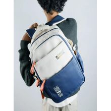 Monkey Troopers Unisex Laptop Backpack Bouje - White-Navy