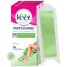 Veet Professional Full Body Waxing Kit for Dry Skin - 20 Strips Each (Pack of 3)