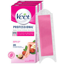 Veet Professional Full Body Waxing Kit for Normal Skin - 20 Strips Each (Pack of 3)