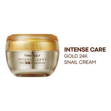 TONYMOLY Korean Intense Care Gold 24K Snail Cream with Niacinamide to Brighten & Firm Dry,Dull Skin