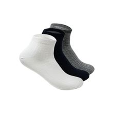 Mint & Oak Ribbed Essentials Cotton Ankle Socks Multi-Color (Pack of 3)