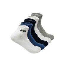 Mint & Oak Terry Cushioned Cotton Sports Socks Multi-Color (Pack of 5)