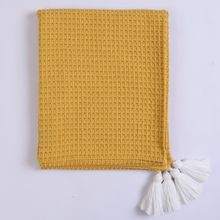 Jamio Firati Textured Yellow Solid Design Cotton Throw (125 x 150 cm)