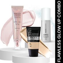 Faces Canada GlowLock Trio Hydra Mini Foundation Absolute Ivory + Makeup Fixer + Strobe Rose Gold