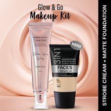 Faces Canada Glow Getter Duo Hydra Mini Foundation Absolute Ivory + Strobe Rose Gold