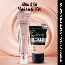 Faces Canada Glow Getter Duo Hydra Mini Foundation Rose Ivory + Strobe Rose Gold