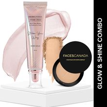 Faces Canada Set & Strobe Duo Weightless Compact Beige + Strobe Rose Gold