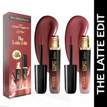 Faces Canada Comfy Matte Wow Liquid Lipstick - Choco Couture 01 + Cocoa Crush 07 - Pack Of 2