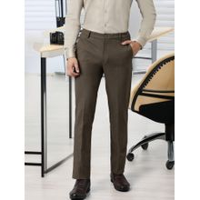 Subtract Flex Waist 4 Way Stretch Formal Trousers in Brown