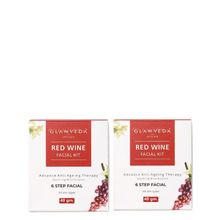 Glamveda Red Wine Advance Anti Ageing Facial Kit (Pack Of 2)