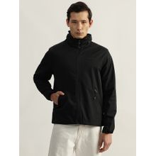 GANT Men Black Solid Hooded Full Sleeves Bomber Jacket
