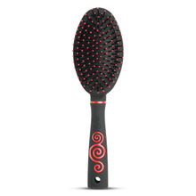 Agaro Royal Cushion Hair Brush - Black & Red