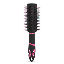 Agaro Delight Round Hair Brush - Black & Pink