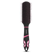 Agaro Delight Flat Hair Brush - Black & Pink