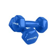 Strauss Vinyl Dumbbell Pair (Blue)
